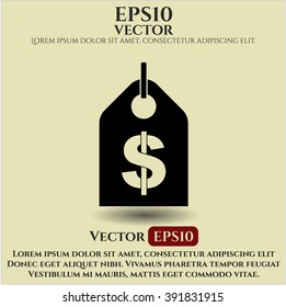 Icono de etiqueta de dinero