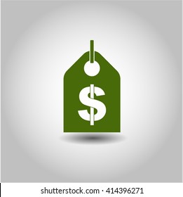 Icono de etiqueta de dinero