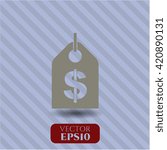 money tag icon vector symbol flat eps jpg app web concept