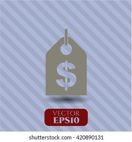 money tag icon vector symbol flat eps jpg app web concept