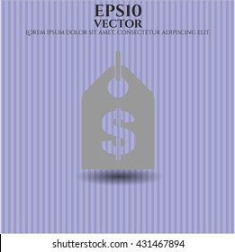 money tag icon vector symbol flat eps jpg app web concept