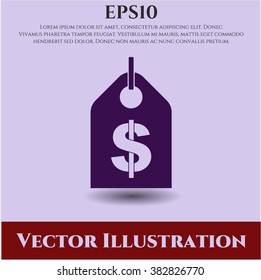 Icono de vector de etiqueta de dinero