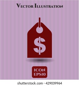 Icono de vector de etiqueta de dinero
