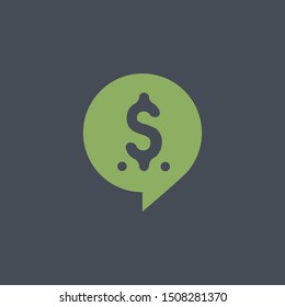 Money talk concept logo design