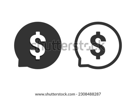Money talk icon. Illustration vector