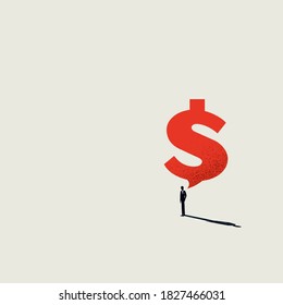 Money talks business vector concept. Dollar symbol in speech bubble. Eps10 illustration.