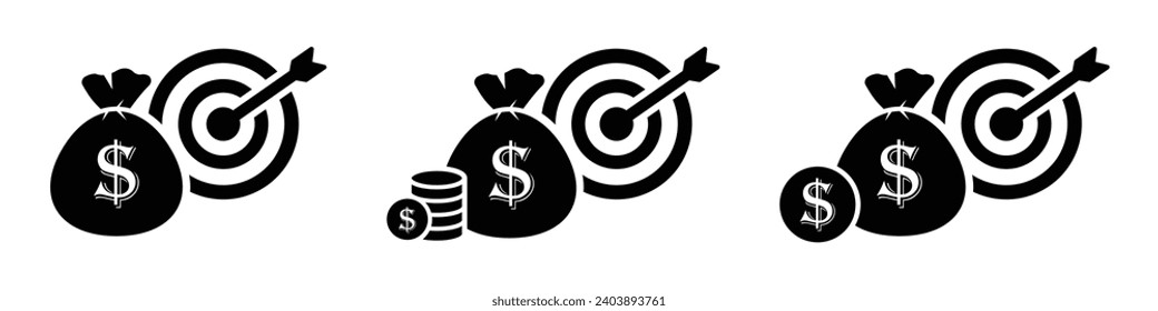 Money target icon, Vector illustration