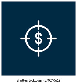 Money target vector icon