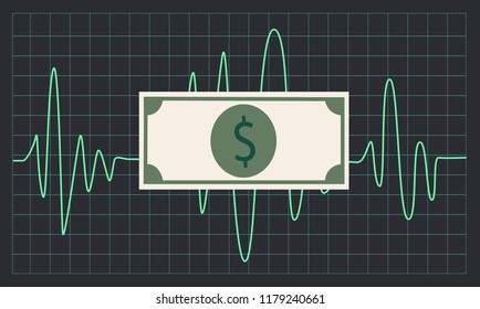Money Technology Chart Concept.