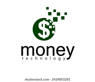 money technology logo design template