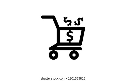 Money Template Icon Isolated
