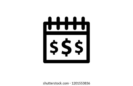 Money Template Icon Isolated