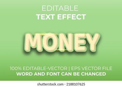 Money Text Effect, Easy To Edit
