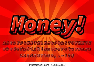 Money Text With Lava Color Alphabet Text Effect