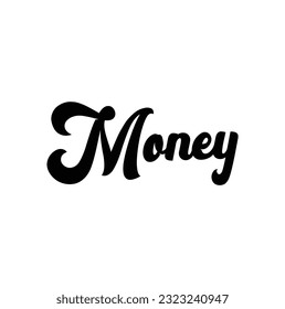 money text on white background.