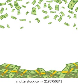 The money that fell into a pile as wallpaper