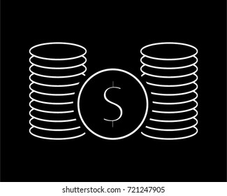 money  thin line icon