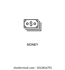 Ícono de línea delgada MONEY Eps 10, 48x48 Icono 