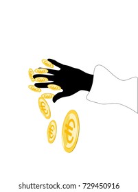 Money through fingers