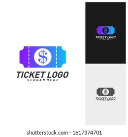 
Money Ticket Logo Template Design Vector, Emblem, Creative design, Icon symbol concept