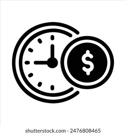 tiempo de dinero en estilo de diseño plano