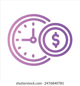 tiempo de dinero en estilo de diseño plano
