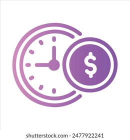 money time in flat design style
