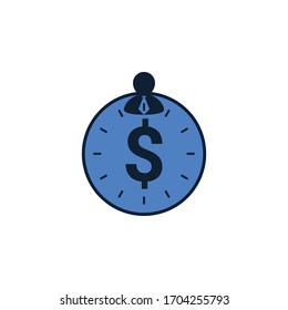 el dinero es el diseño de iconos de tiempo