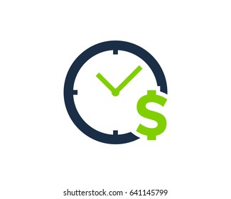 Money Time Icon Logo Design Element