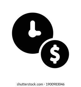 Money time icon.finance,coin (vector illustration)