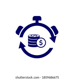Money Time logo design vector template, Business logo design concept, Icon symbol