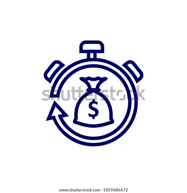 Money Time Logo Design Vector Template Stock Vector (Royalty Free ...