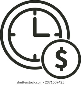 Money time vector icon design