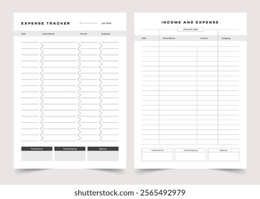 Money Tracker, Planner Template Design