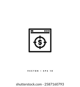 Money Tracking Icon. Editable Stroke