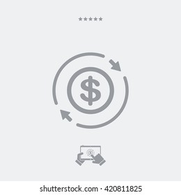 Money trade flat icon - Dollars