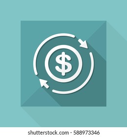 Money trade flat icon - Dollars