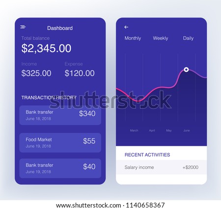 Money transaction, business, mobile banking and mobile payment. Vector illustration.