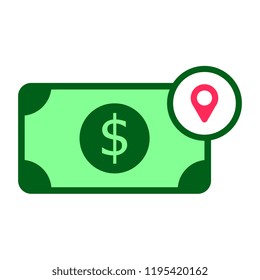 money transaction icon. vector illustration 