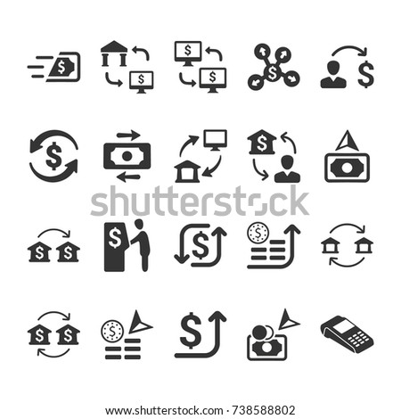 Money Transaction Icons Сток-фото © 