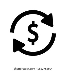 Money transaction icon.transfer,doller (vector illustration)