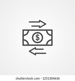 Money transaction vector icon sign symbol