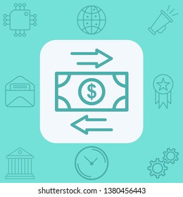 Money transaction vector icon sign symbol