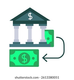 Money Transfer Between Banks Icon