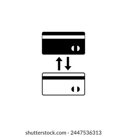 Money Transfer Between Plastic Cards flat vector icon. Simple solid symbol isolated on white background