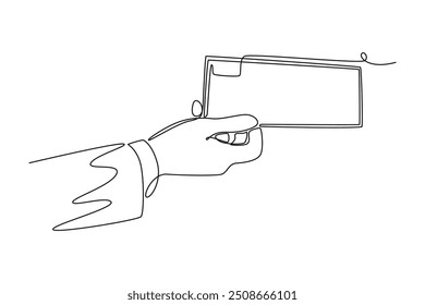 Money Transfer concept. Single line draw design vector graphic illustration.