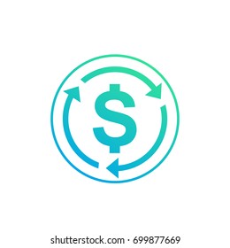 money transfer, convert icon
