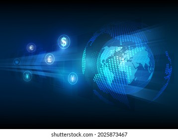 Money Transfer and Currency Exchange Symbols