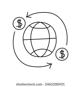 Garabato de transferencia. Vector aislado sobre fondo blanco