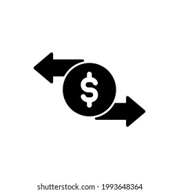 money transfer or exchange icon vector